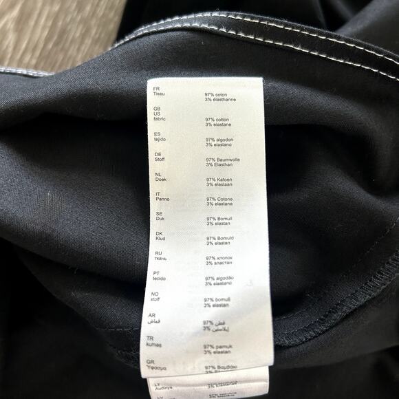 NWOT Maje Relera Black Off-Shoulder Zip Midi‎ Dress Size Small (1) Smocked Waist - Picture 12 of 15